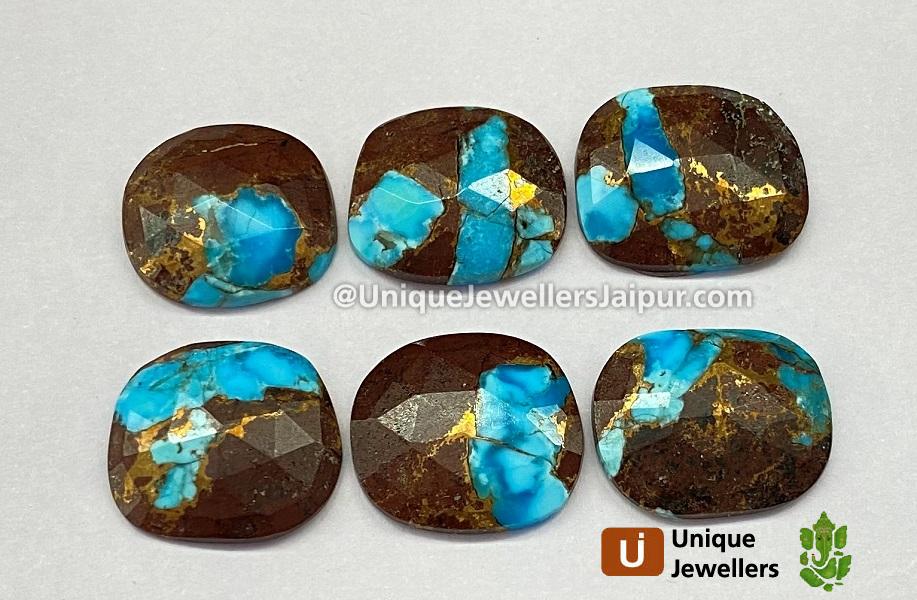 Copper Lava Mohave Turquoise Rose Cut Slices